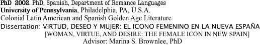 PhD  2002. PhD, Spanish,
