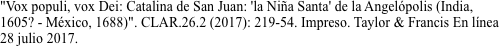 "Vox populi, vox Dei: Catalina