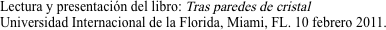 Lectura y presentación del libro: