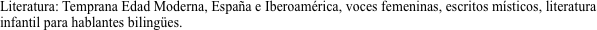 Literatura: Temprana Edad Moderna, España
