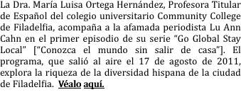 La Dra. María Luisa Ortega